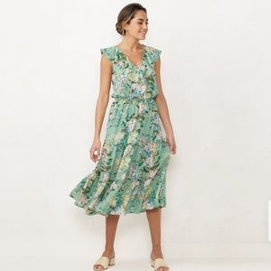 Floral maxi dress by Lauren Conrad is NWT. Size medium